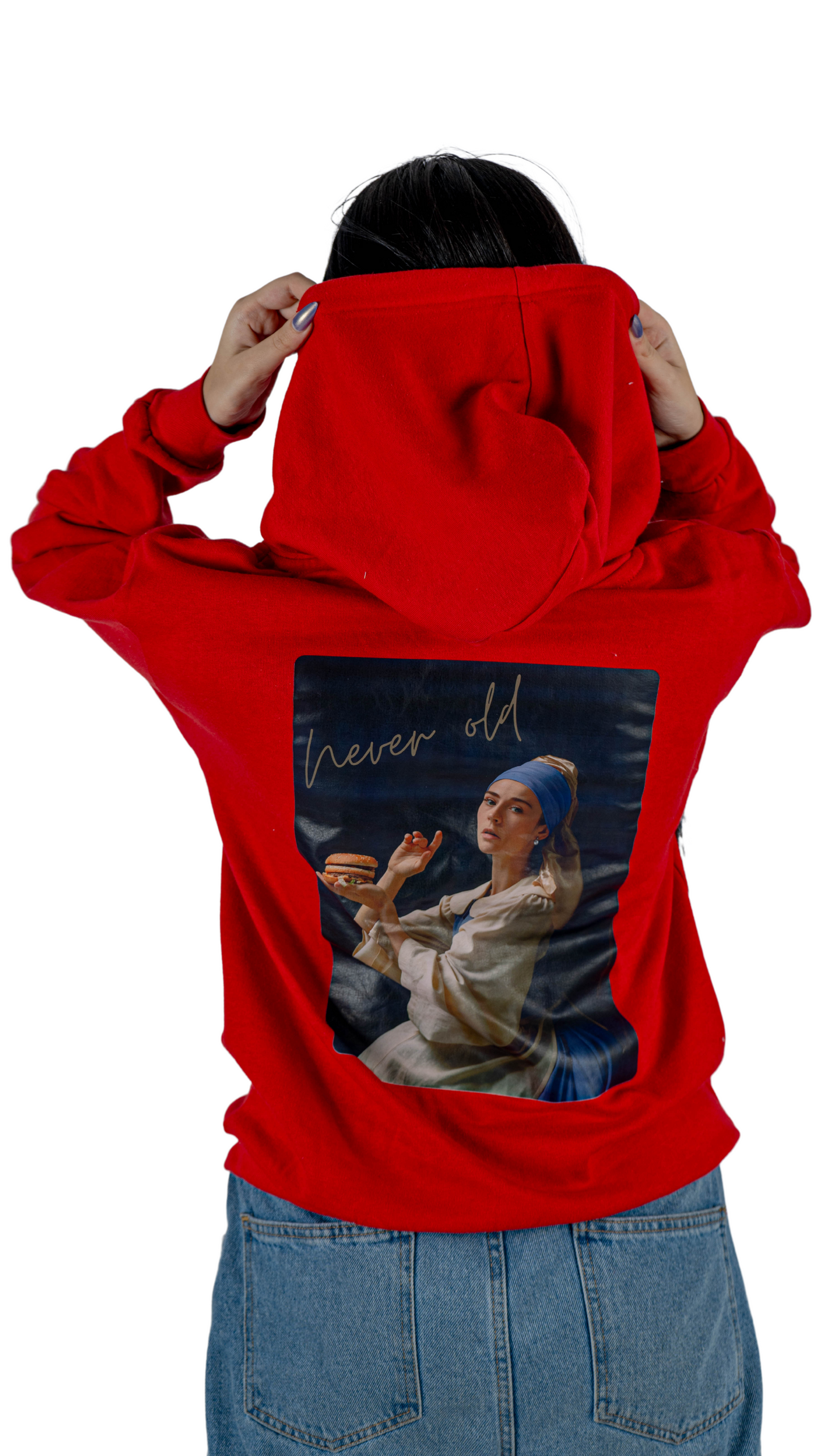 Never old hoodie - red