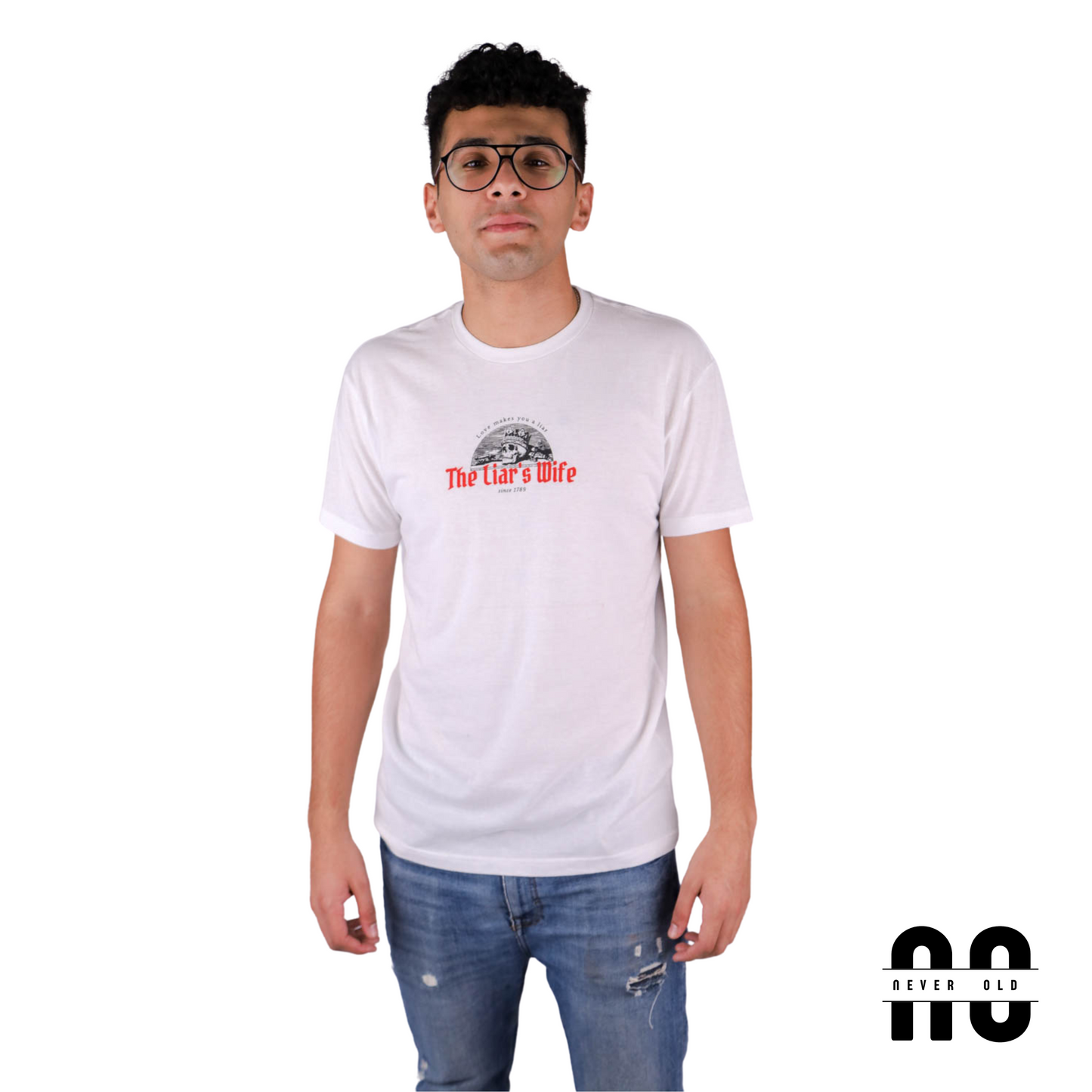 MODERN KING Printed Round Nick T-shirt - White