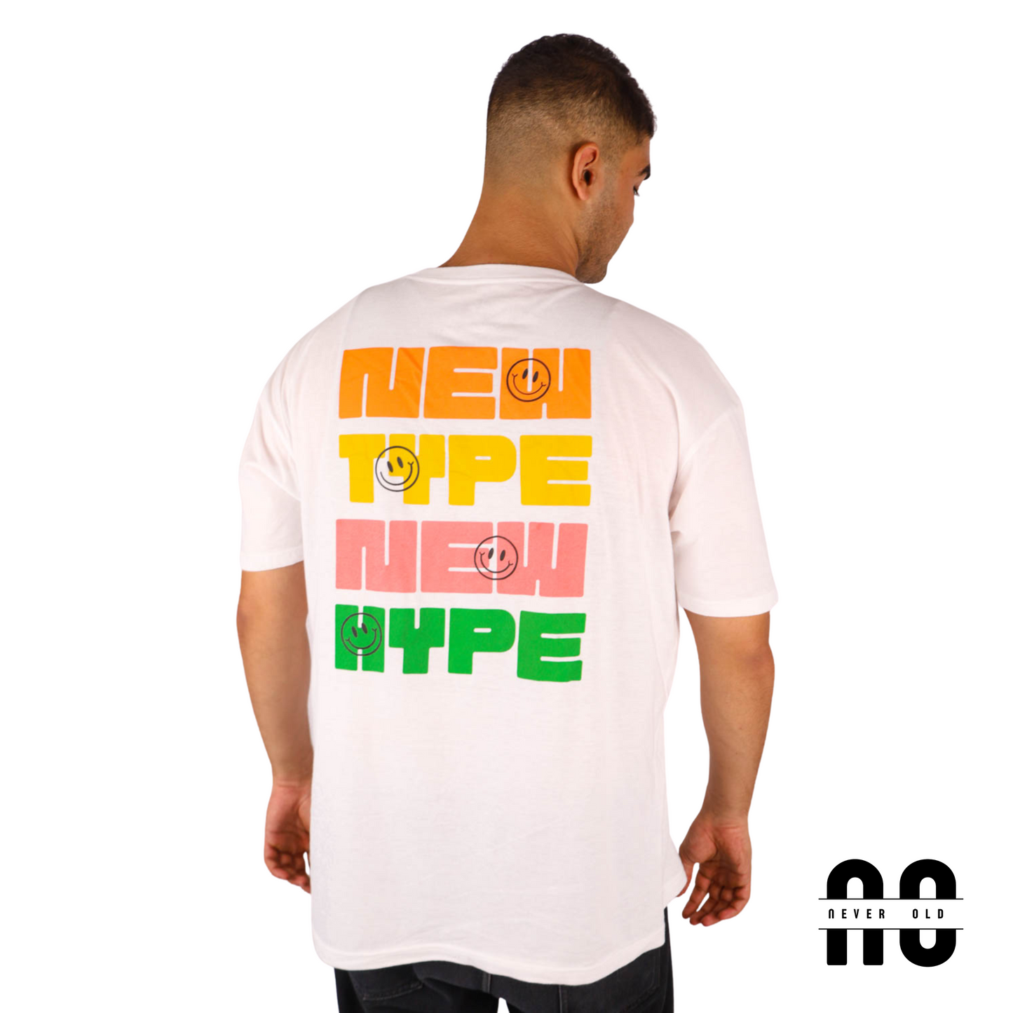 NEW TYPE NEW HYPE Round Neck Printed T-shirt - White